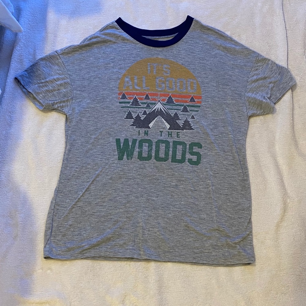 "It's All Good In The Woods" Graphic Camping Tee - Picture 1 of 3